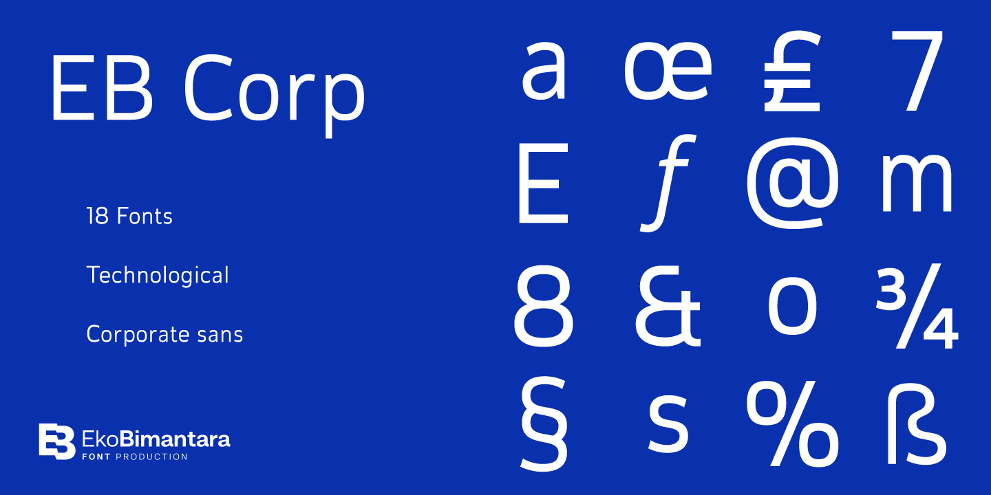 Beispiel einer EB Corp-Schriftart #9